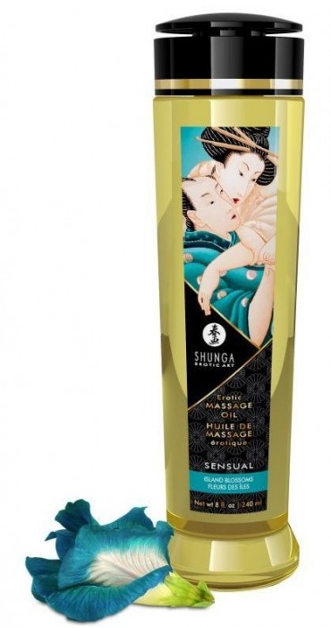 Массажное масло Sensual с цветочным ароматом - 240 мл. - Shunga - купить с доставкой в Новошахтинске