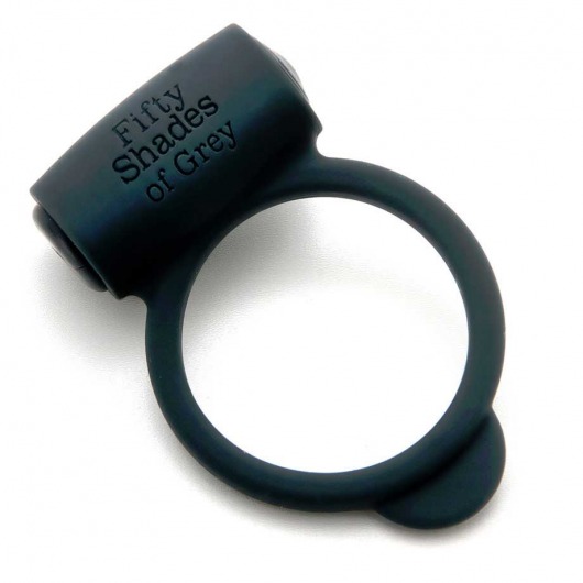 Темно-серое эрекционное кольцо Vibrating Love Ring с вибрацией - Fifty Shades of Grey - в Новошахтинске купить с доставкой