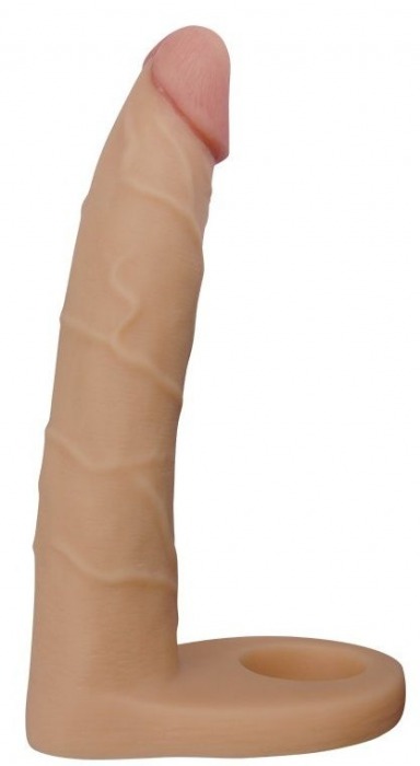 Телесная насадка-фаллоимитатор для двойного проникновения - 17 см. - Lovetoy - купить с доставкой в Новошахтинске