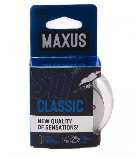 Классические презервативы в пластиковом кейсе MAXUS Classic - 3 шт. - Maxus - купить с доставкой в Новошахтинске
