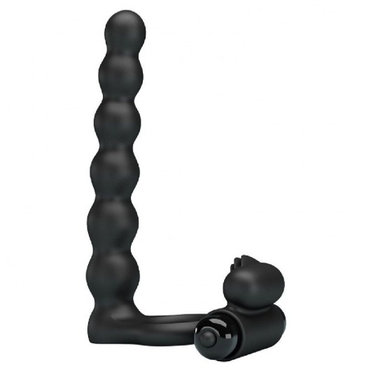 Черная насадка для двойной стимуляции Hercules Penis Sheath III - 15,3 см. - Baile - купить с доставкой в Новошахтинске