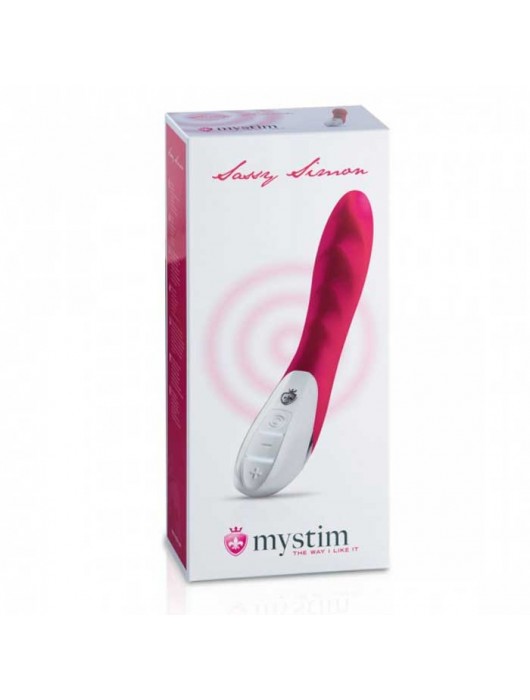 Ярко-розовый вибратор Mystim Sassy Simon - 27 см. - MyStim