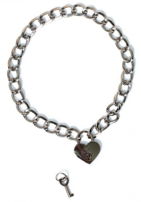 Серебристый ошейник Embrace с ключиком - Lola Games - купить с доставкой в Новошахтинске