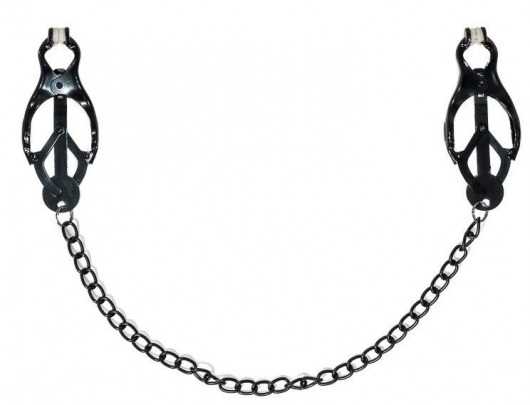 Зажимы на соски Darkside с цепочкой - Lola Games - купить с доставкой в Новошахтинске