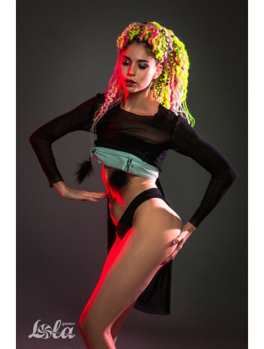 Зажимы на соски с черным пухом Euphoric - Lola Games - купить с доставкой в Новошахтинске