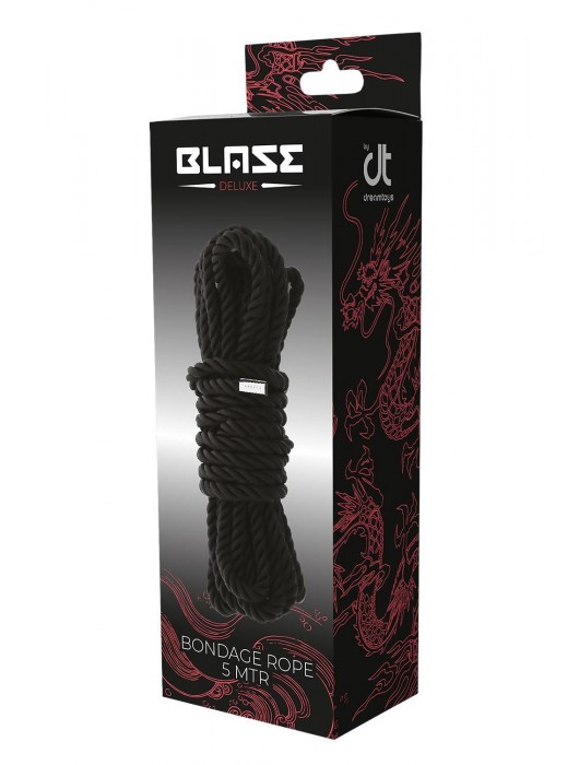 Черная веревка для шибари DELUXE BONDAGE ROPE - 5 м. - Dream Toys - купить с доставкой в Новошахтинске