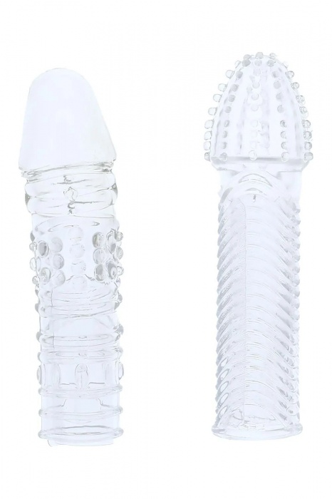 Комплект из 2 прозрачных насадок на пенис PENIS EXTENDER PACK - Dream Toys - в Новошахтинске купить с доставкой