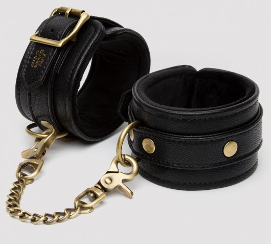 Черные оковы на ноги Bound to You Faux Leather Ankle Cuffs - Fifty Shades of Grey - купить с доставкой в Новошахтинске