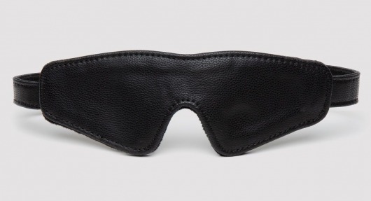 Черная плотная маска на глаза Bound to You Faux Leather Blindfold - Fifty Shades of Grey - купить с доставкой в Новошахтинске
