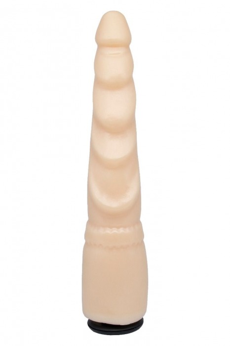 Телесная реалистичная насадка-елочка - 20,5 см. - LOVETOY (А-Полимер) - купить с доставкой в Новошахтинске