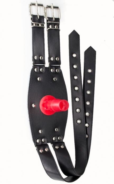 Черный узкий пояс на бедро с телесной насадкой - LOVETOY (А-Полимер) - купить с доставкой в Новошахтинске