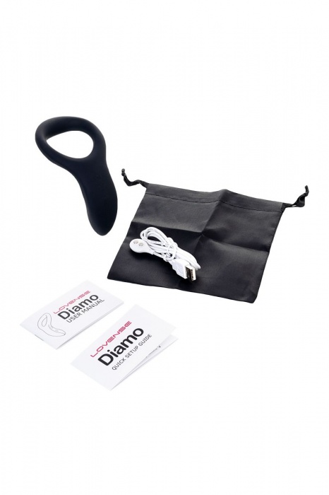 Черное эрекционное кольцо Lovense Diamo - Lovense - в Новошахтинске купить с доставкой