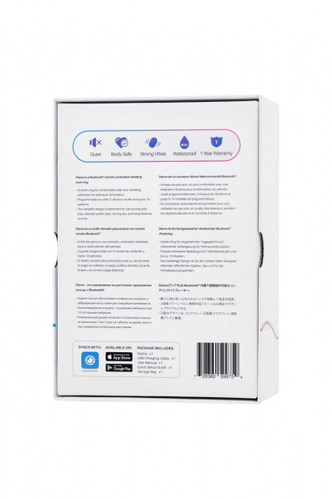 Черное эрекционное кольцо Lovense Diamo - Lovense - в Новошахтинске купить с доставкой