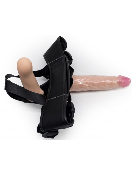 Реалистичный страпон Woman Midi с вагинальной пробкой - 19 см. - LOVETOY (А-Полимер) - купить с доставкой в Новошахтинске