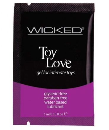 Лубрикант на водной основе для использования с игрушками WICKED Toy Love - 3 мл. - Wicked - купить с доставкой в Новошахтинске