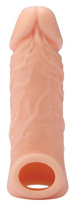 Телесная насадка EXTENDER WITH BALL STRAP 5.5 - 14 см. - Dream Toys - в Новошахтинске купить с доставкой