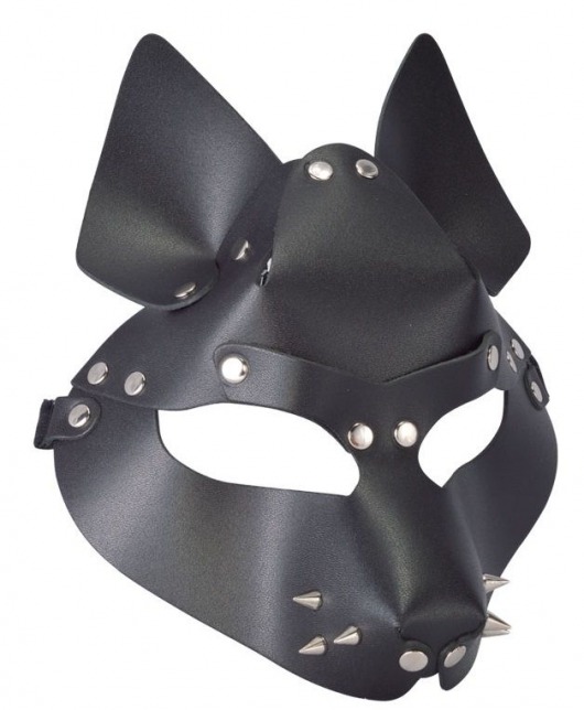 Черная маска Wolf с шипами - Sitabella - купить с доставкой в Новошахтинске