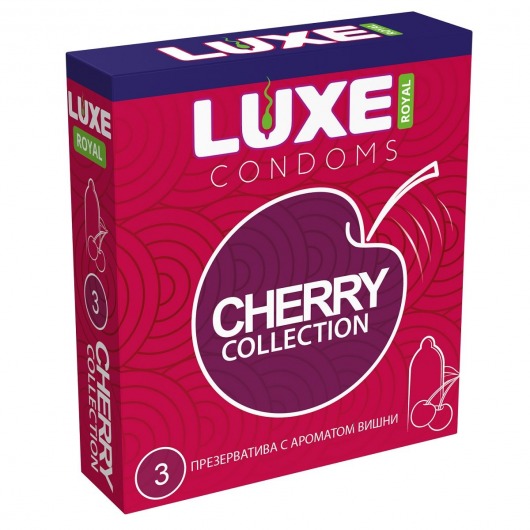 Презервативы с ароматом вишни LUXE Royal Cherry Collection - 3 шт. - Luxe - купить с доставкой в Новошахтинске