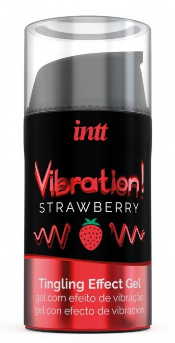 Жидкий интимный гель с эффектом вибрации Vibration! Strawberry - 15 мл. - INTT - купить с доставкой в Новошахтинске