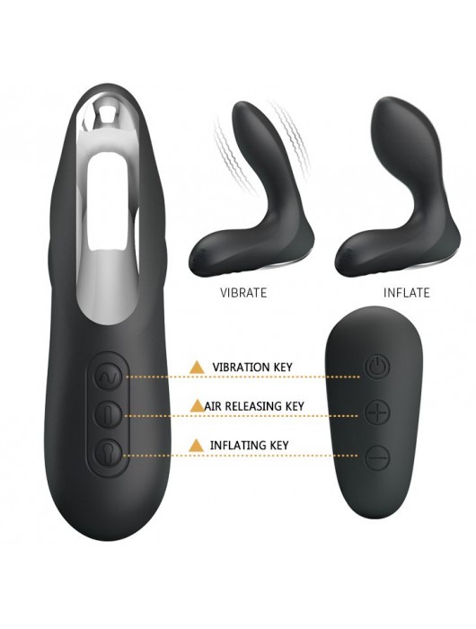 Массажер простаты Nasreddin с функцией расширения и пультом ДУ - 13,5 см. - Baile - в Новошахтинске купить с доставкой