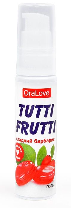 Гель-смазка Tutti-frutti со вкусом барбариса - 30 гр. - Биоритм - купить с доставкой в Новошахтинске