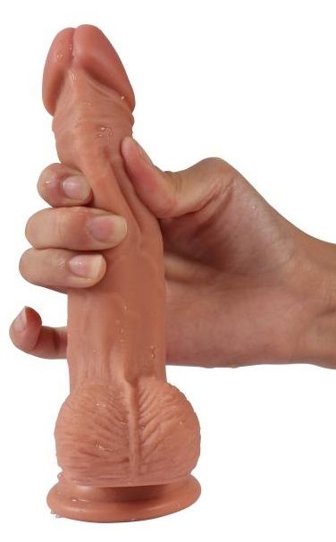 Телесный реалистичный фаллоимитатор REAL с трусиками для страпона - 19,5 см. - Real - купить с доставкой в Новошахтинске