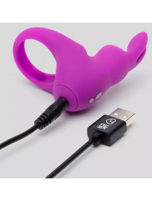 Фиолетовое эрекционное виброкольцо Happy Rabbit Cock Ring Kit - Happy Rabbit - в Новошахтинске купить с доставкой