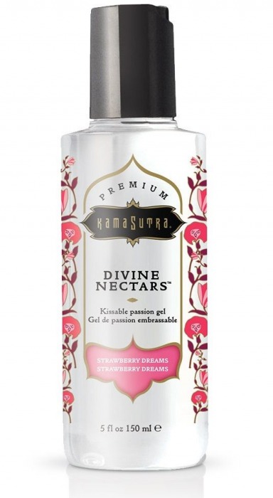 Гель-лубрикант на водной основе Divine Nectars Strawberry Dream с ароматом клубники - 150 мл. - Kama Sutra - купить с доставкой в Новошахтинске