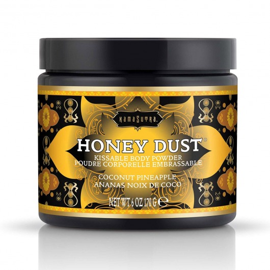 Пудра для тела Honey Dust Body Powder с ароматом кокоса и ананаса - 170 гр. - Kama Sutra - купить с доставкой в Новошахтинске