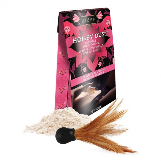 Пудра для тела Honey Dust Body Powder с ароматом клубники - 28 гр. - Kama Sutra - купить с доставкой в Новошахтинске