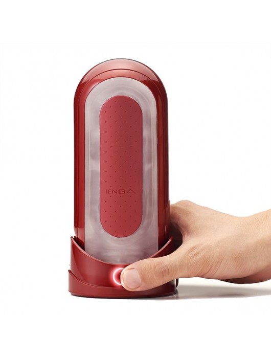 Красный мастурбатор Flip Zero Red   Warmer с подогревом - Tenga - в Новошахтинске купить с доставкой