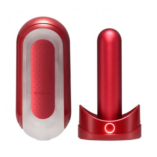 Красный мастурбатор Flip Zero Red   Warmer с подогревом - Tenga - в Новошахтинске купить с доставкой