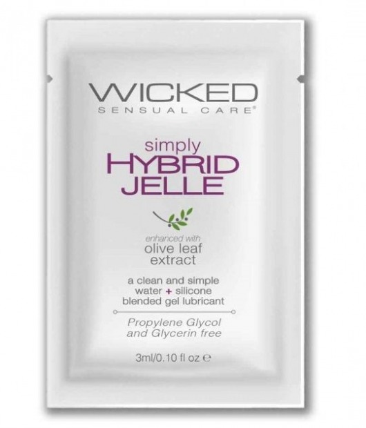 Гель-лубрикант на водно-силиконовой основе Simply Hybrid Jelle - 3 мл. - Wicked - купить с доставкой в Новошахтинске