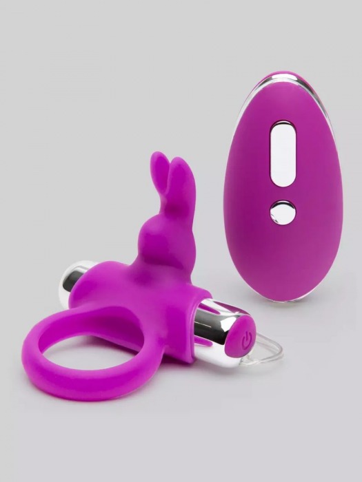 Лиловое виброкольцо с пультом ДУ Remote Control Cock Ring - Happy Rabbit - в Новошахтинске купить с доставкой