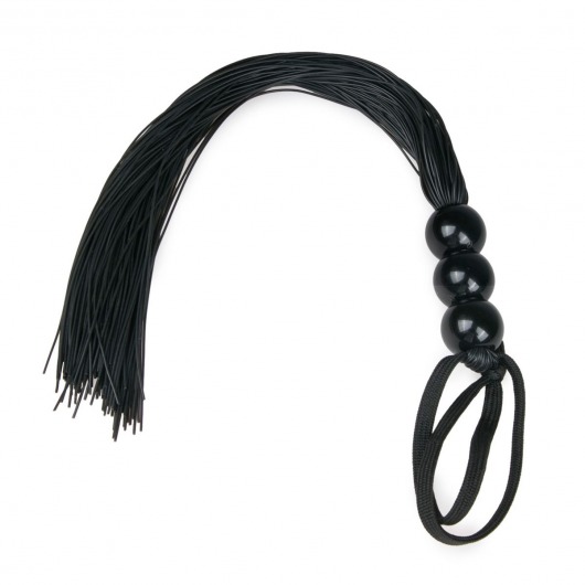 Черная силиконовая плеть Silicone Whip - 32 см. - Easy toys - купить с доставкой в Новошахтинске