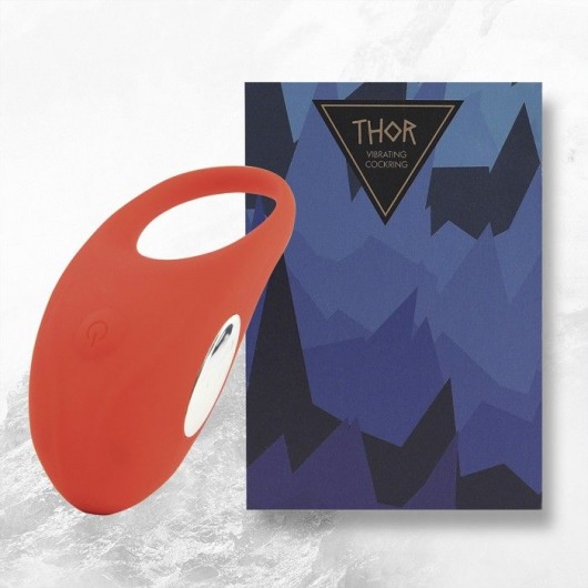 Красное кольцо с вибрацией Thor Cockring - FeelzToys - в Новошахтинске купить с доставкой