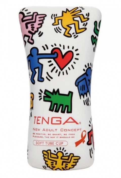 Мастурбатор-туба Keith Haring Soft Tube CUP - Tenga - в Новошахтинске купить с доставкой