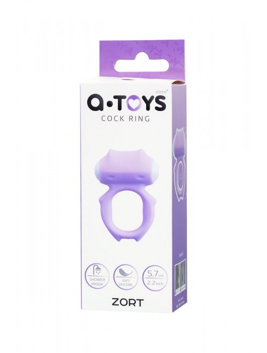 Фиолетовое виброкольцо на пенис Zort - A-toys - в Новошахтинске купить с доставкой