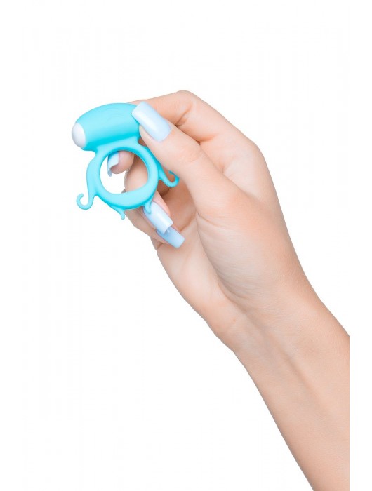 Голубое виброкольцо на пенис Sair - A-toys - в Новошахтинске купить с доставкой