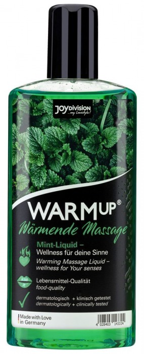 Массажное масло WARMup Mint с ароматом мяты - 150 мл. - Joy Division - купить с доставкой в Новошахтинске