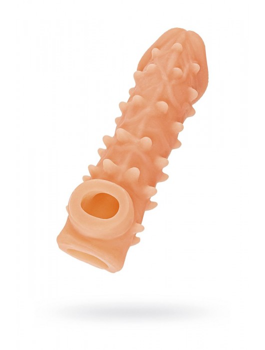 Телесная закрытая насадка с пупырышками Cock Sleeve Size S - 13,8 см. - KOKOS - в Новошахтинске купить с доставкой