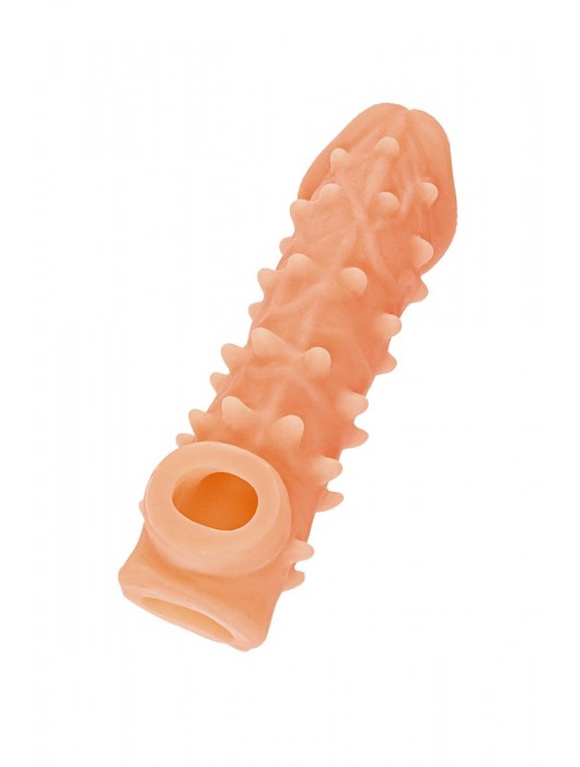 Телесная закрытая насадка с пупырышками Cock Sleeve Size S - 13,8 см. - KOKOS - в Новошахтинске купить с доставкой