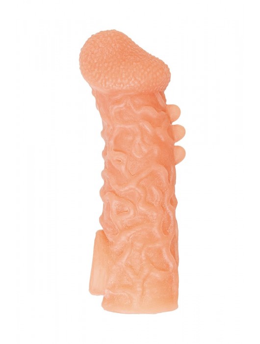 Телесная закрытая насадка с шершавой головкой Cock Sleeve Size S - 13,8 см. - KOKOS - в Новошахтинске купить с доставкой