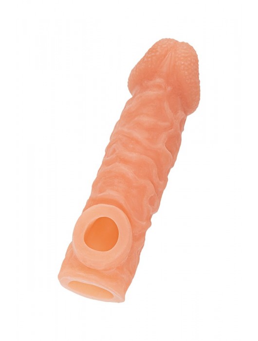 Телесная закрытая насадка с шершавой головкой Cock Sleeve Size S - 13,8 см. - KOKOS - в Новошахтинске купить с доставкой