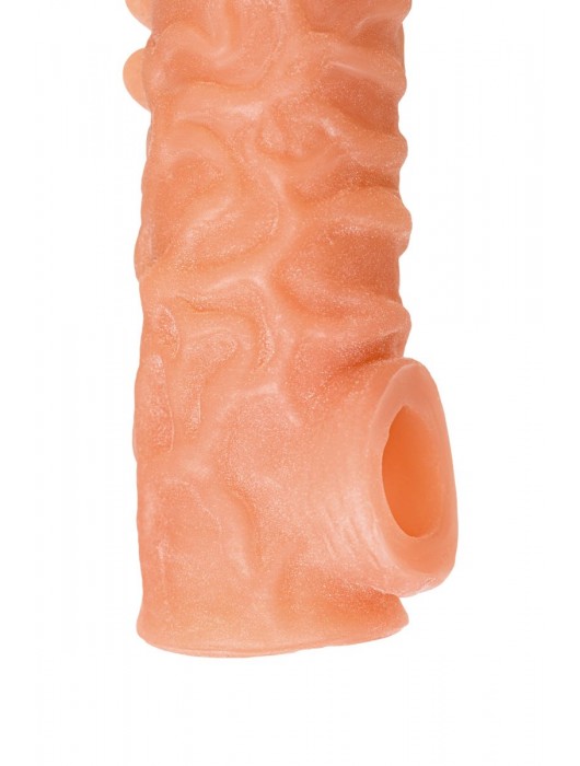 Телесная закрытая насадка с шершавой головкой Cock Sleeve Size S - 13,8 см. - KOKOS - в Новошахтинске купить с доставкой