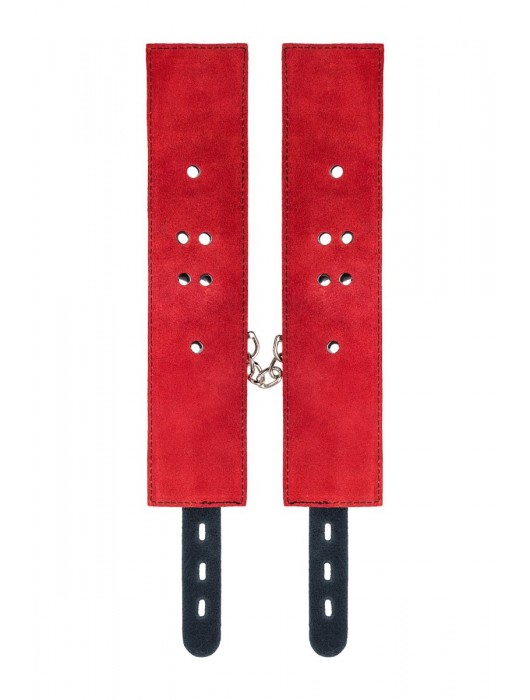 Красно-черные оковы на ноги из кожи - ToyFa - купить с доставкой в Новошахтинске