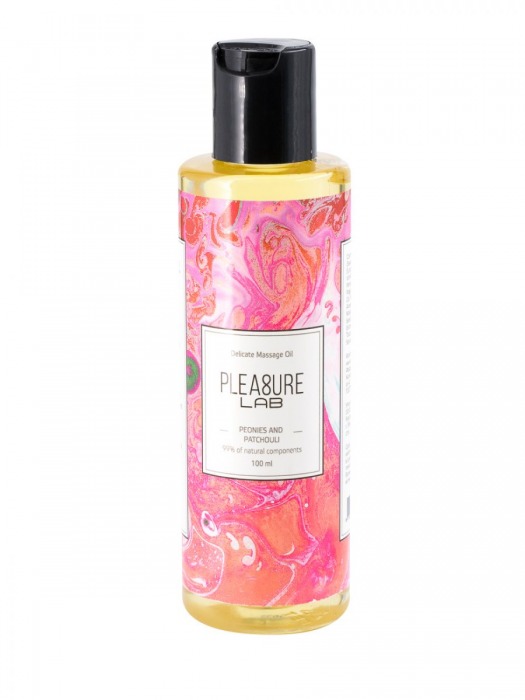 Массажное масло Pleasure Lab Delicate с ароматом пиона и пачули - 100 мл. - Pleasure Lab - купить с доставкой в Новошахтинске
