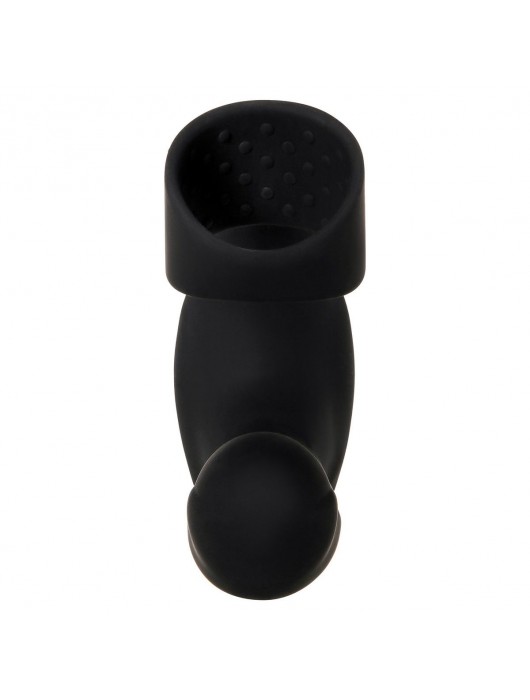 Черный вибромассажер простаты с эрекционным кольцом Strapped   Tapped - Zero Tolerance - в Новошахтинске купить с доставкой