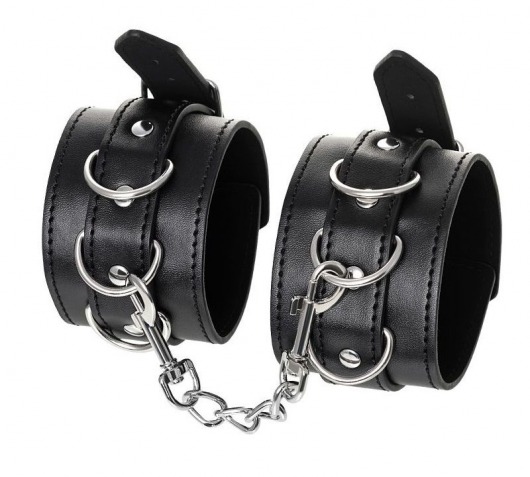 Черные оковы Anonymo из искусственной кожи - ToyFa - купить с доставкой в Новошахтинске