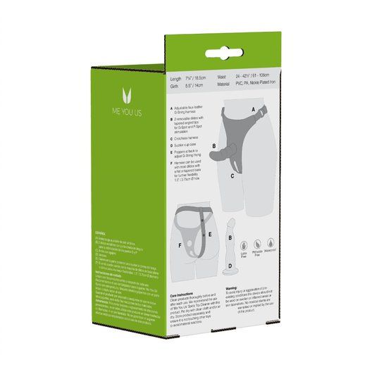 Страпон с 2 сменными насадками Double Tip Strap On - Me You Us - купить с доставкой в Новошахтинске